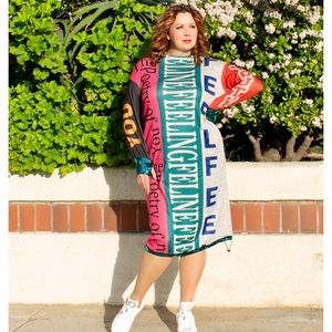 Plus Size Nicole Midi Dress - Oversized Style